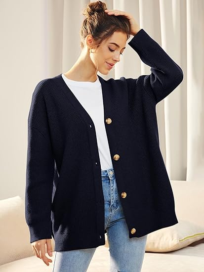 Cardigan Femme Col V | Fermeture Boutonnée