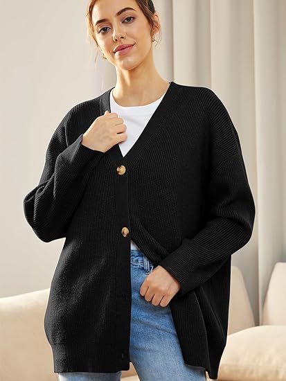 Cardigan Femme Col V | Fermeture Boutonnée
