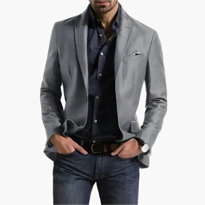 Blazer Boutonné À Manches Longues Pour Homme | Avec Poche