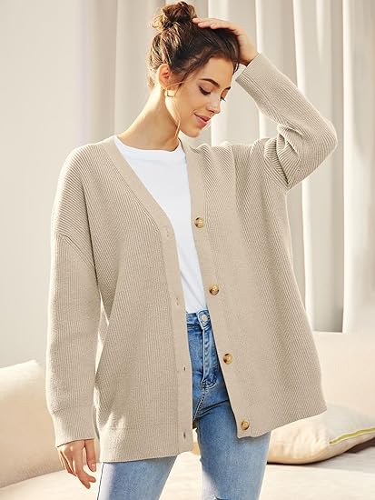 Cardigan Femme Col V | Fermeture Boutonnée