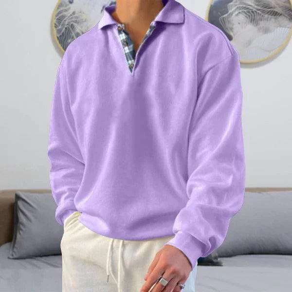 Pull Oversize Décontracté À Col En V Pour Homme | Chaud