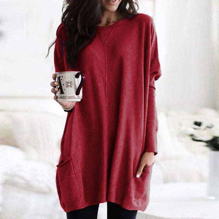 Pull Tunique Oversize Avec Poches Pour Femme | Hiver