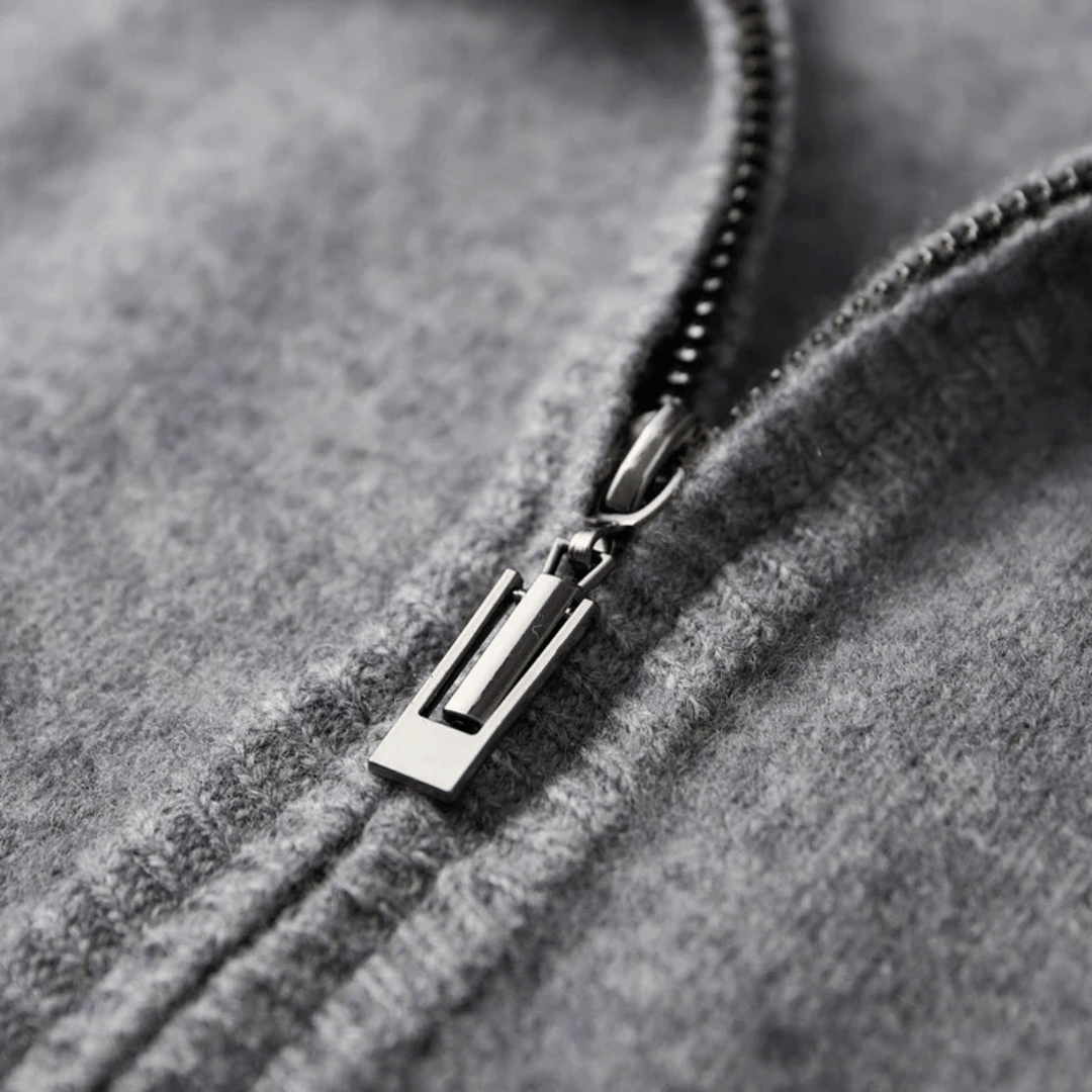 Veste Zippée En Cachemire Pour Homme Pour L'hiver | Manches Longues