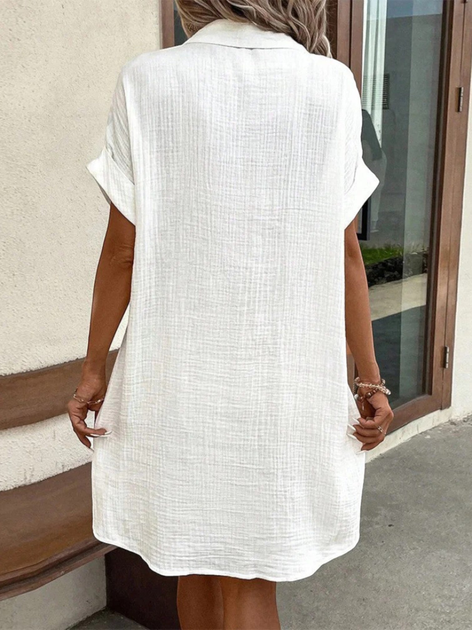 Amara | Robe Chemise D'Été Midi Avec Poches