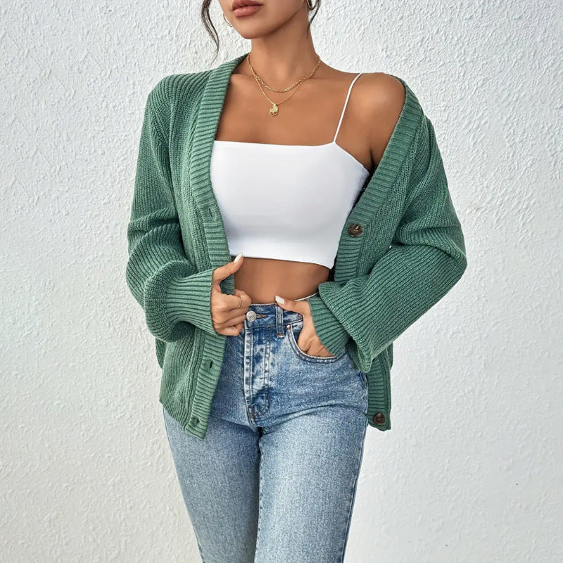 Cardigan Boutonné D'hiver Pour Femme | Manches Longues