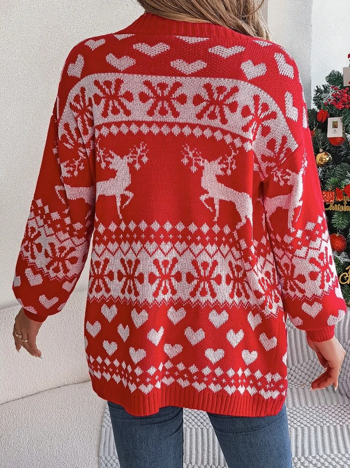 Pull Tricoté De Noël | Ouverture Devant