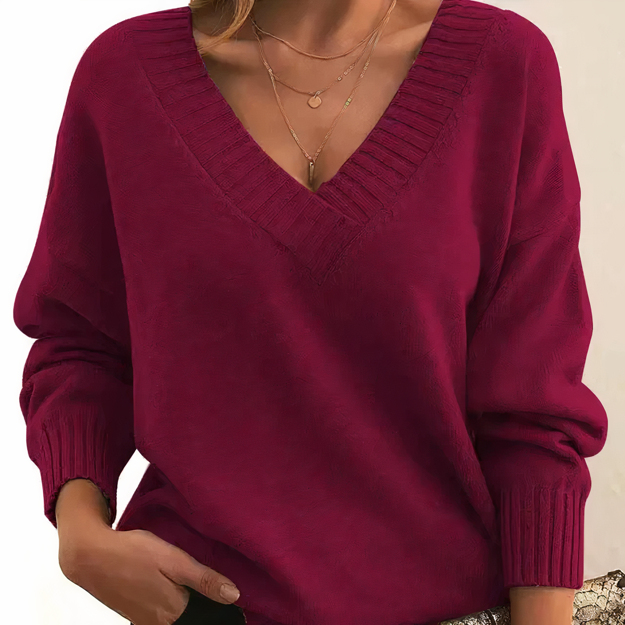 Pull Col V En Cachemire Pour Femme | Hiver