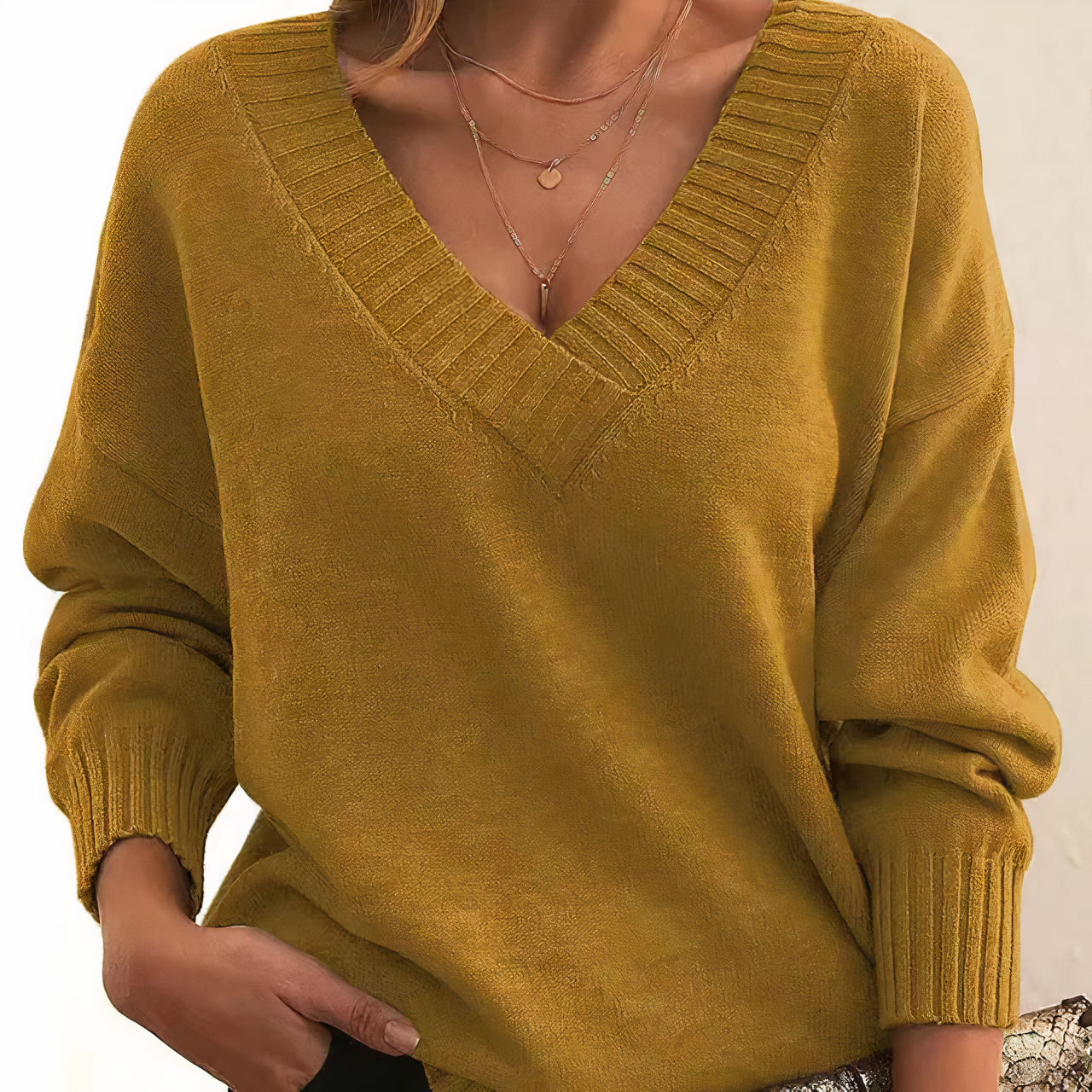 Pull Col V En Cachemire Pour Femme | Hiver