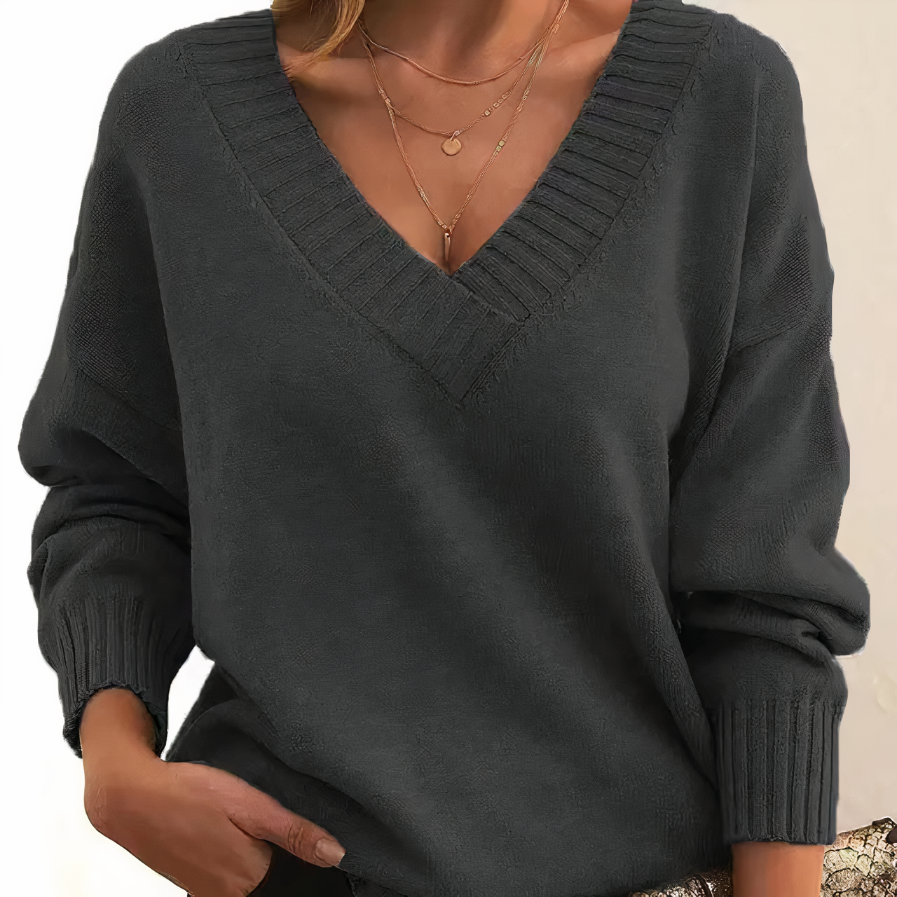 Pull Col V En Cachemire Pour Femme | Hiver