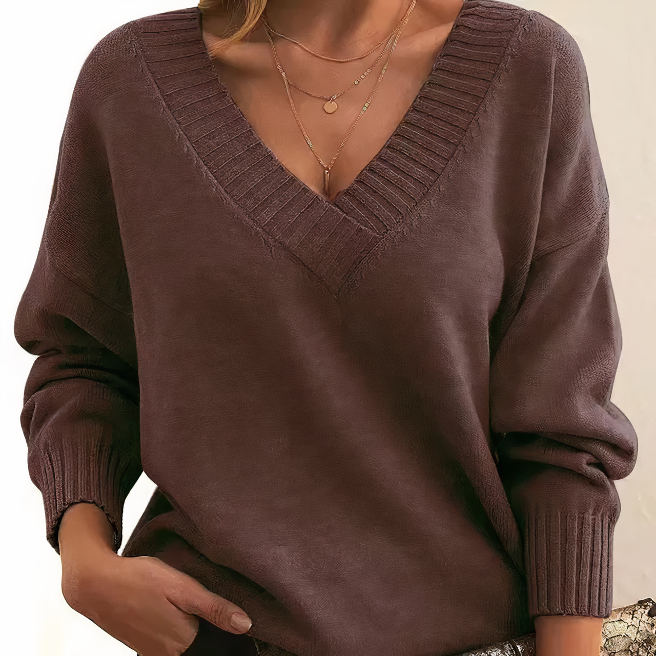 Pull Col V En Cachemire Pour Femme | Hiver