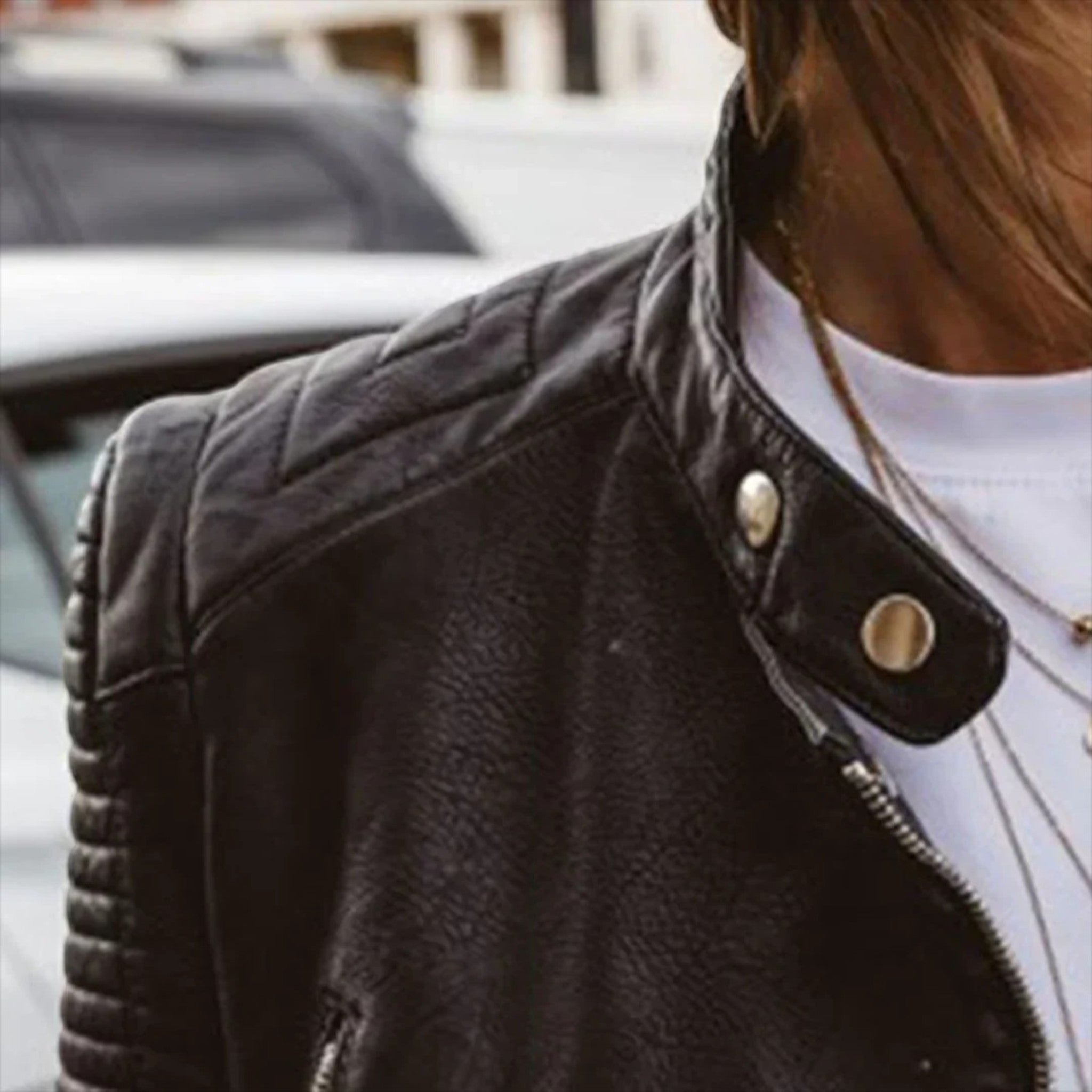 Veste Motard Zippée Élégante Pour Femme
