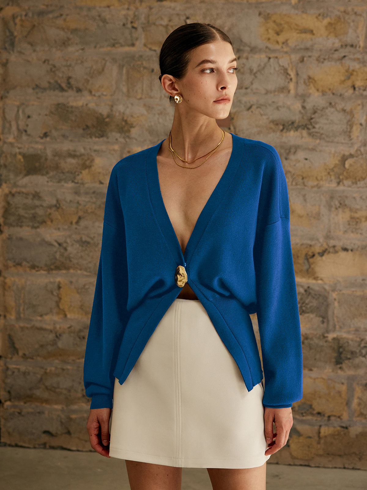 Cardigan Femme À Boutons Dorés | Hiver