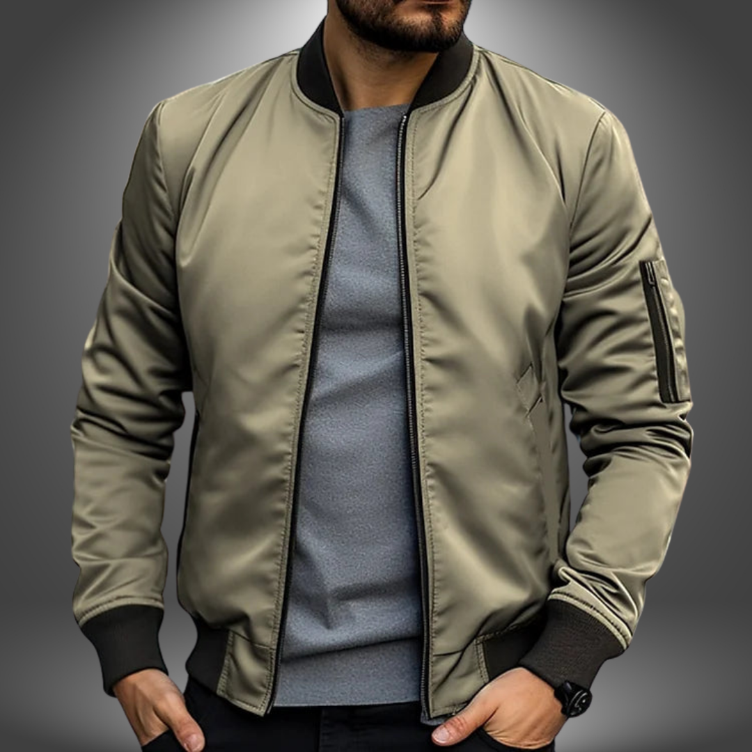 Veste De Transition Zippée Pour Homme | Poignets Côtelés