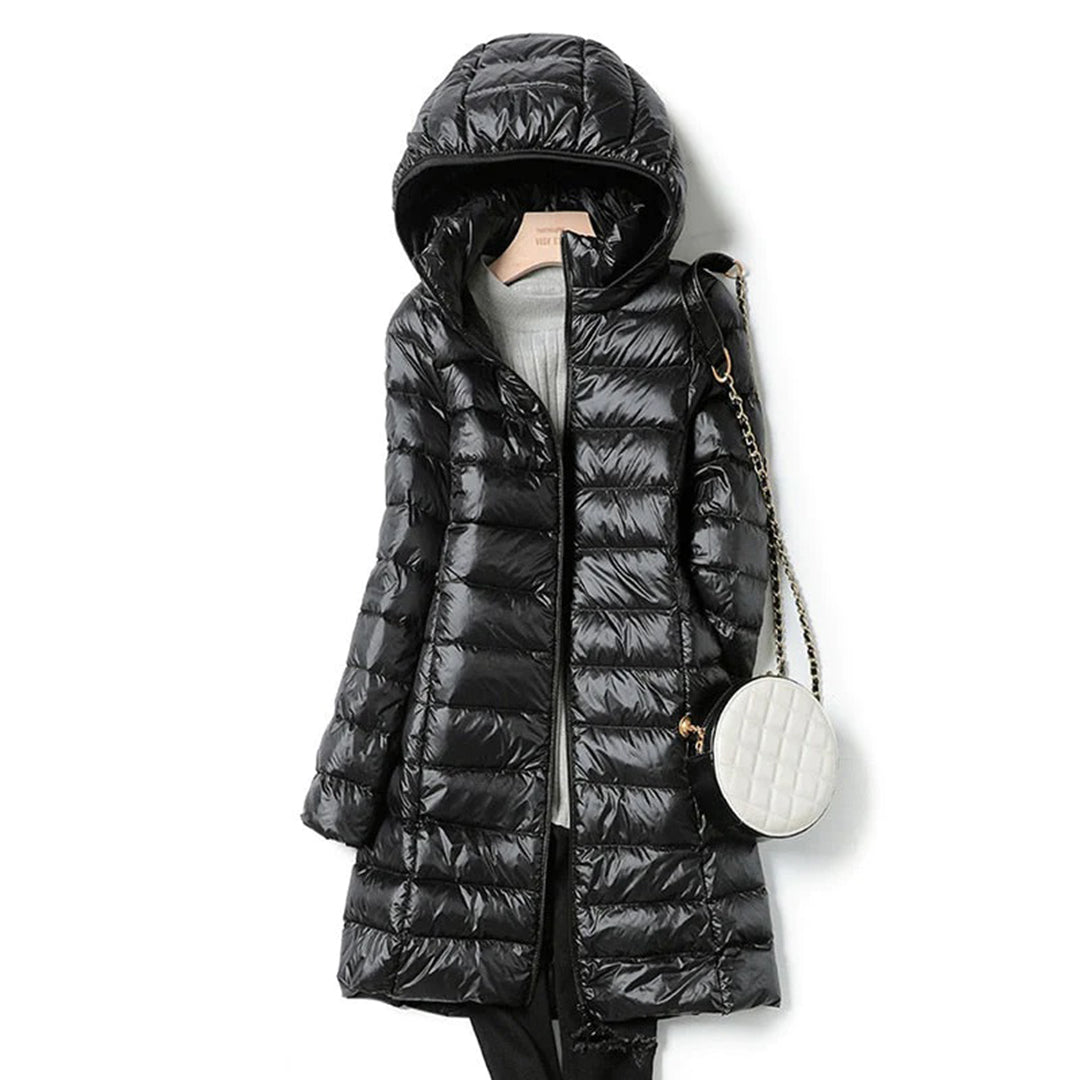 Veste Matelassée D’Hiver Avec Capuche Pour Femme | Longue