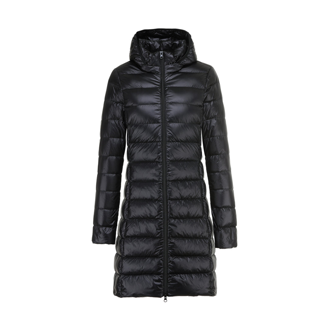 Veste Matelassée D’Hiver Avec Capuche Pour Femme | Longue