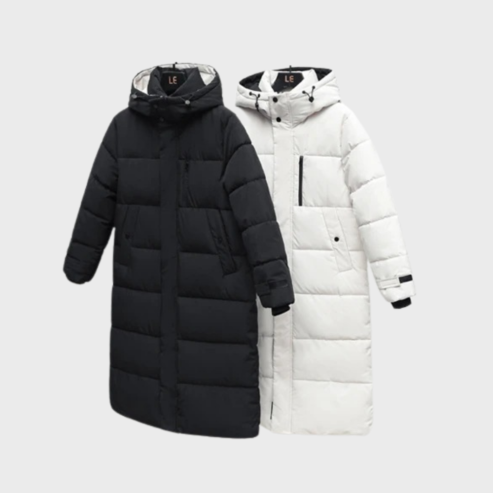Longue Veste Doudoune Pour Femme Avec Capuche | Fermeture Éclair