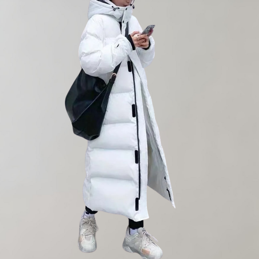 Longue Veste Doudoune Pour Femme Avec Capuche | Fermeture Éclair