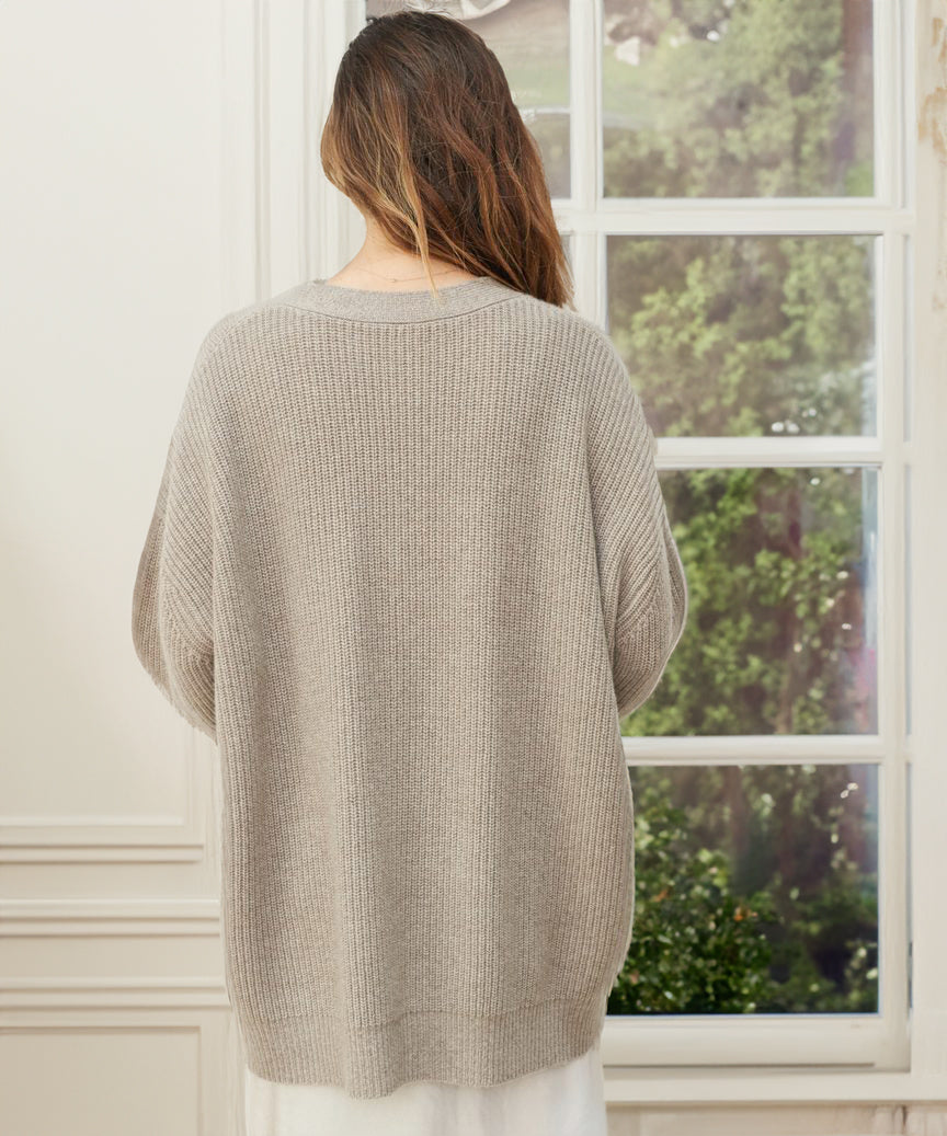 Cardigan D'hiver À Manches Longues Pour Femme | Coupe Oversize