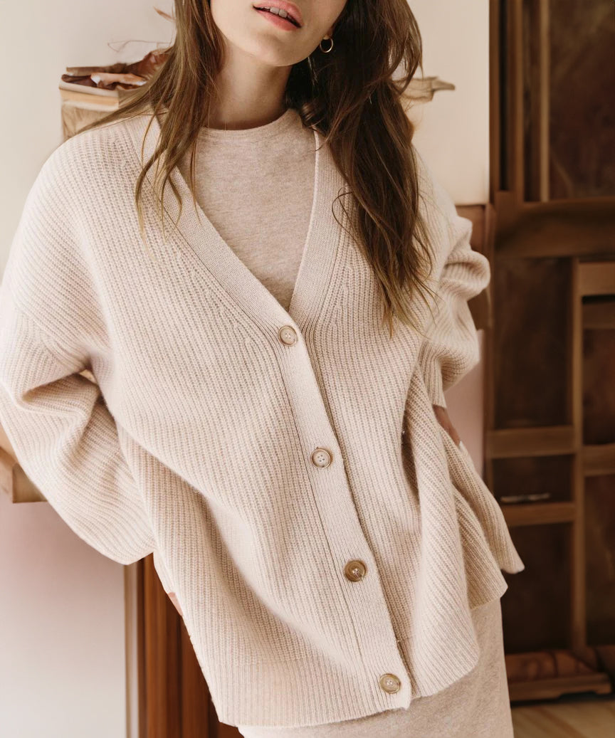 Cardigan D'hiver À Manches Longues Pour Femme | Coupe Oversize