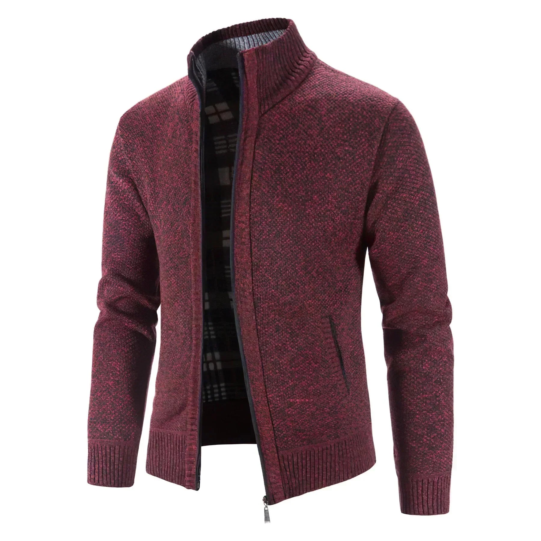 Cardigan Zippé À Col Montant Pour Homme | Hiver