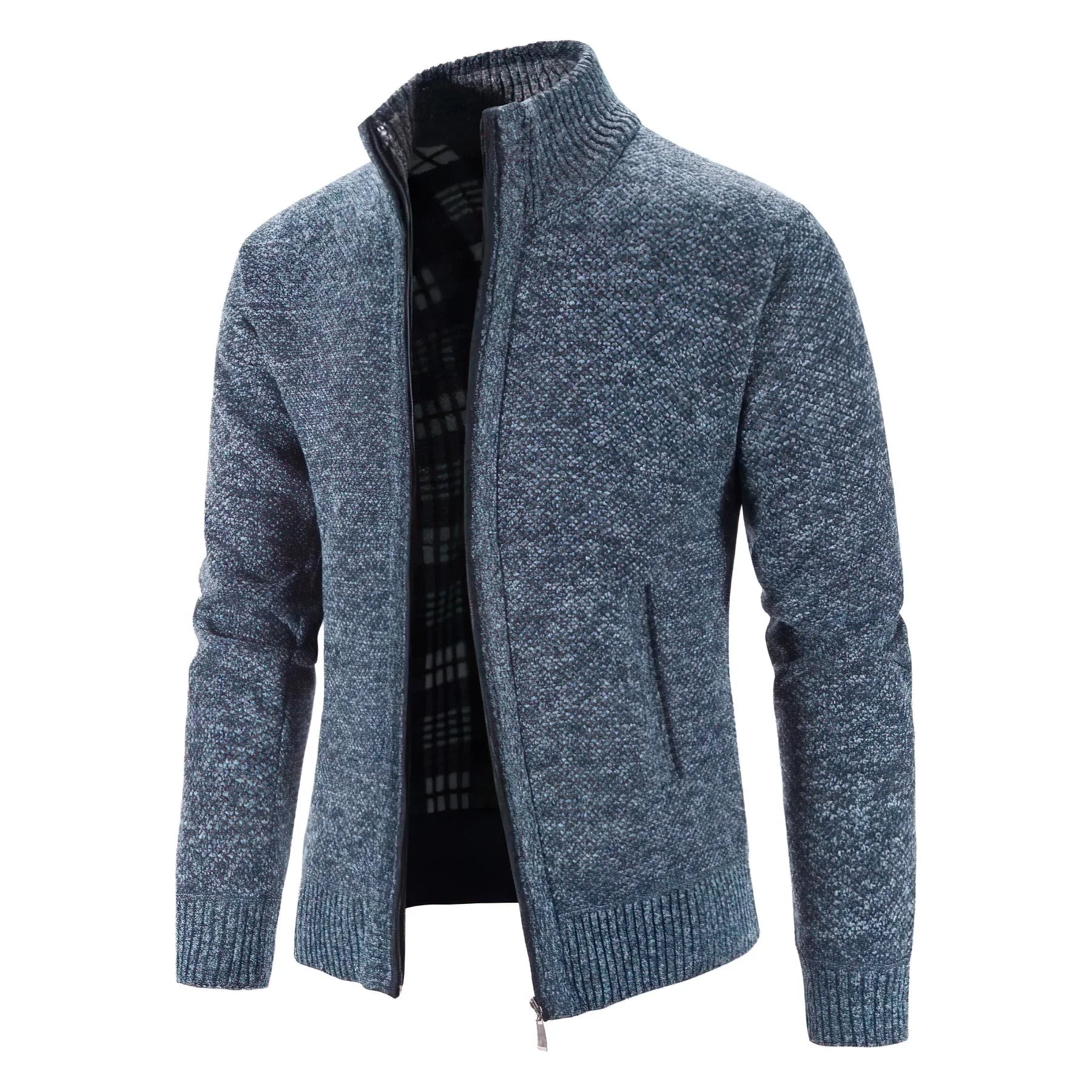 Cardigan Zippé À Col Montant Pour Homme | Hiver