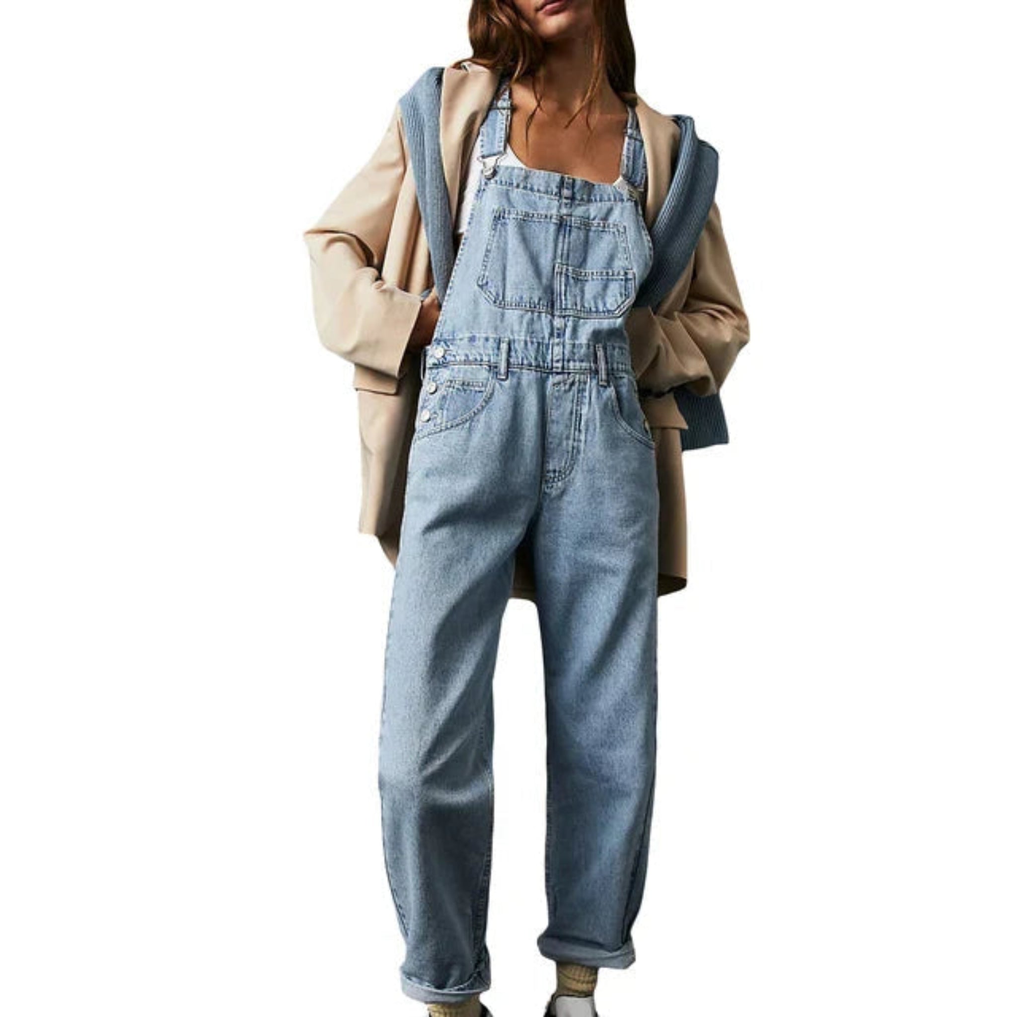 Calista | Salopette Ample En Jean Pour Femme
