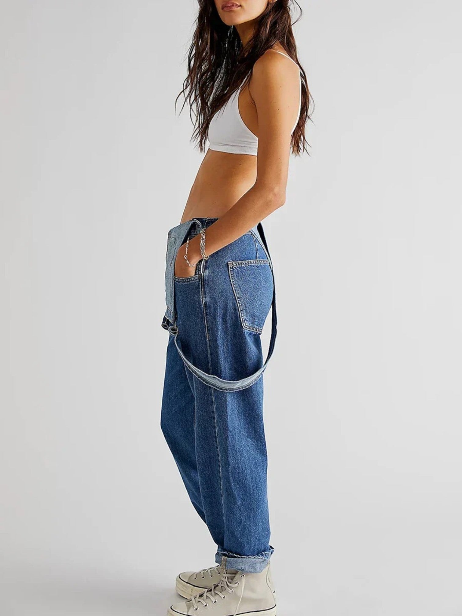 Calista | Salopette Ample En Jean Pour Femme