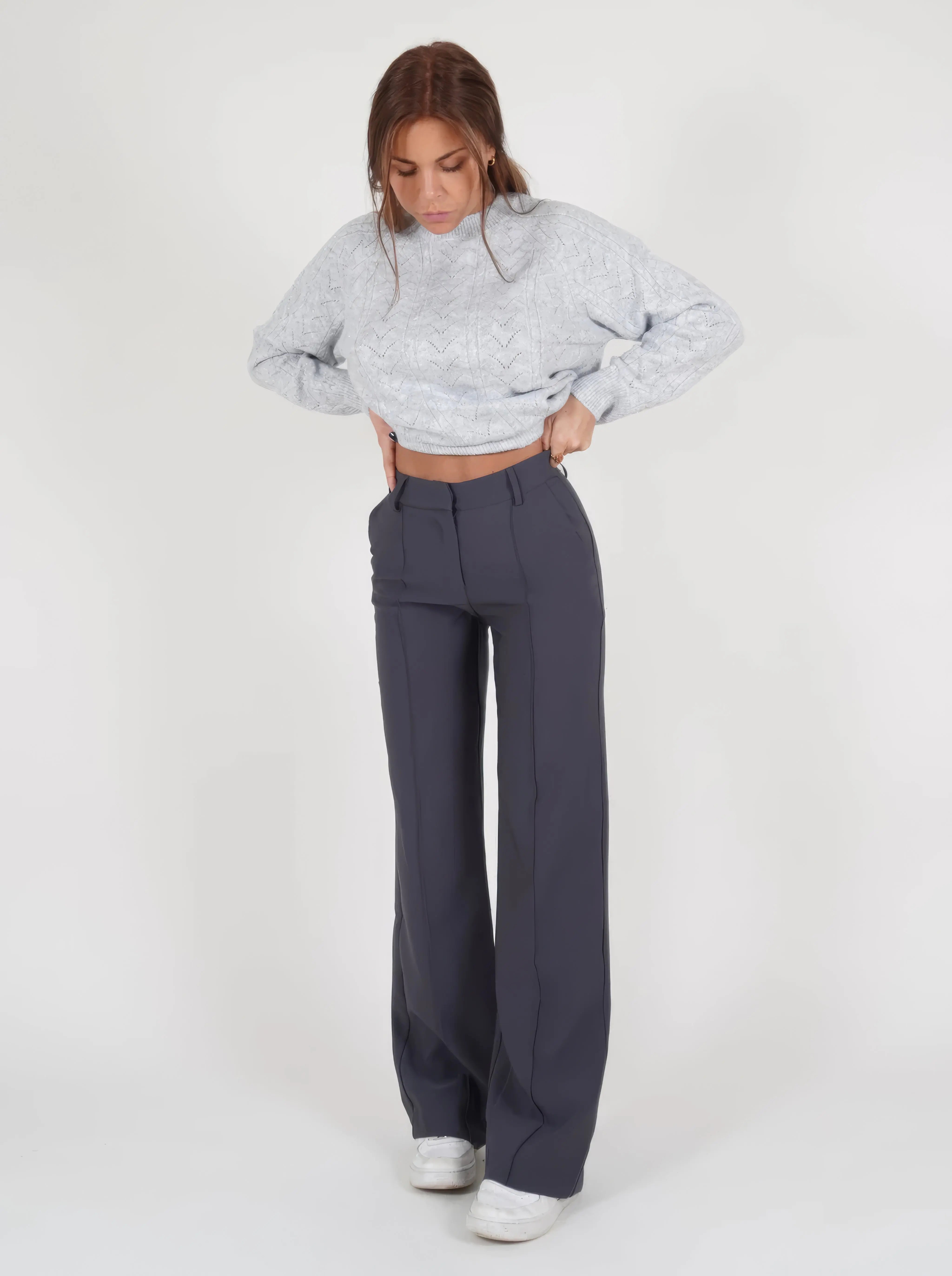 Pantalon Large Zippé Pour Femme | Tendance