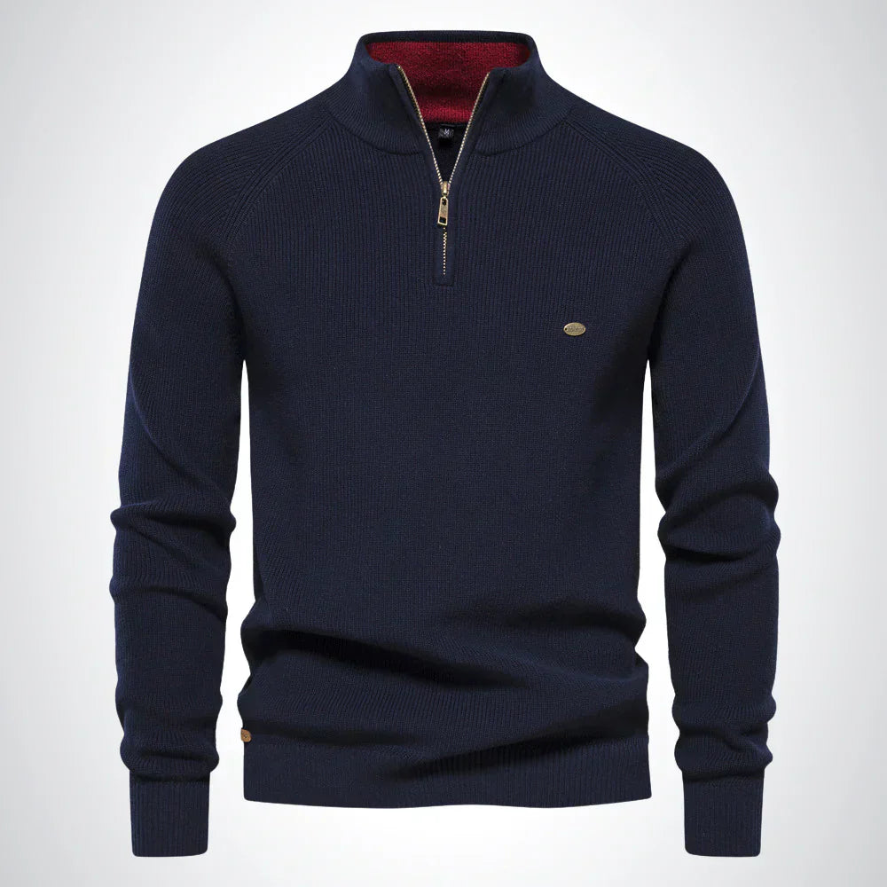 Pull côtelé décontracté à manches longues pour homme | Hiver