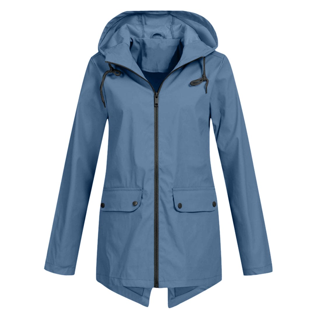 Veste De Pluie Zippée Pour Femmes | Mi-longueur