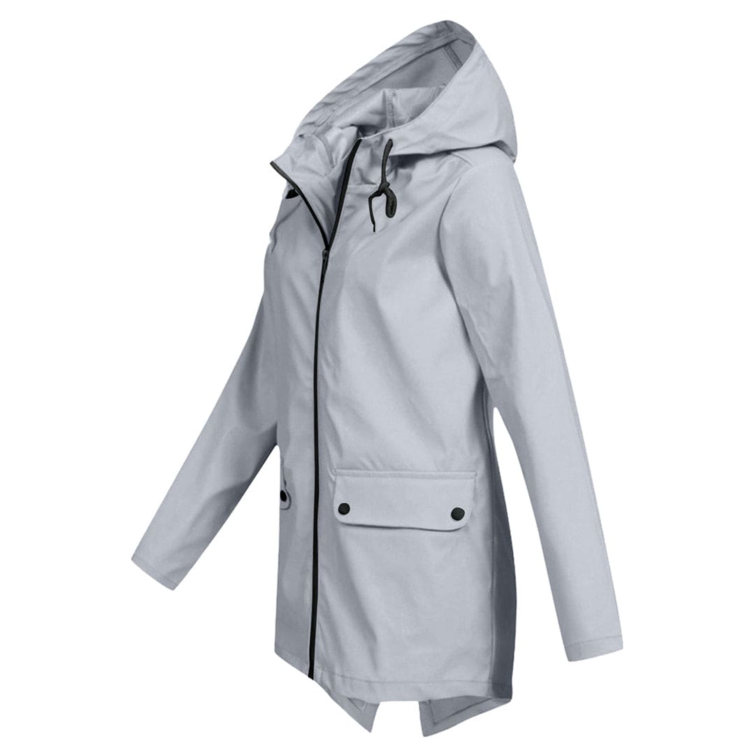 Veste De Pluie Zippée Pour Femmes | Mi-longueur
