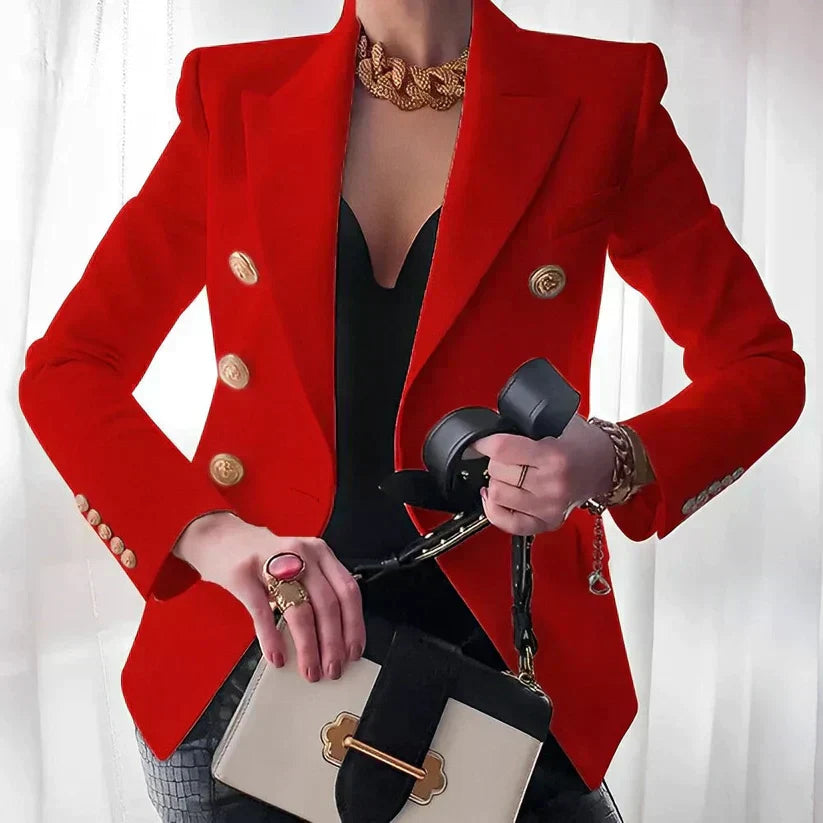 Blazer Moderne À Boutons Pour Femme | Col À Revers