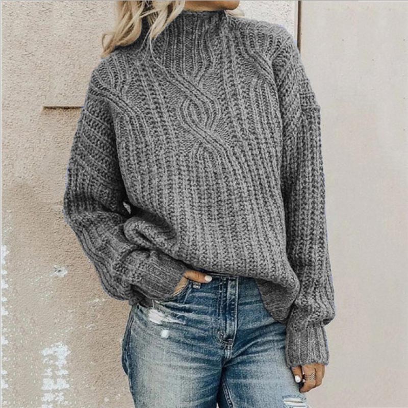 Pull Col Roulé Stylé En Tricot Pour Femme | Hiver