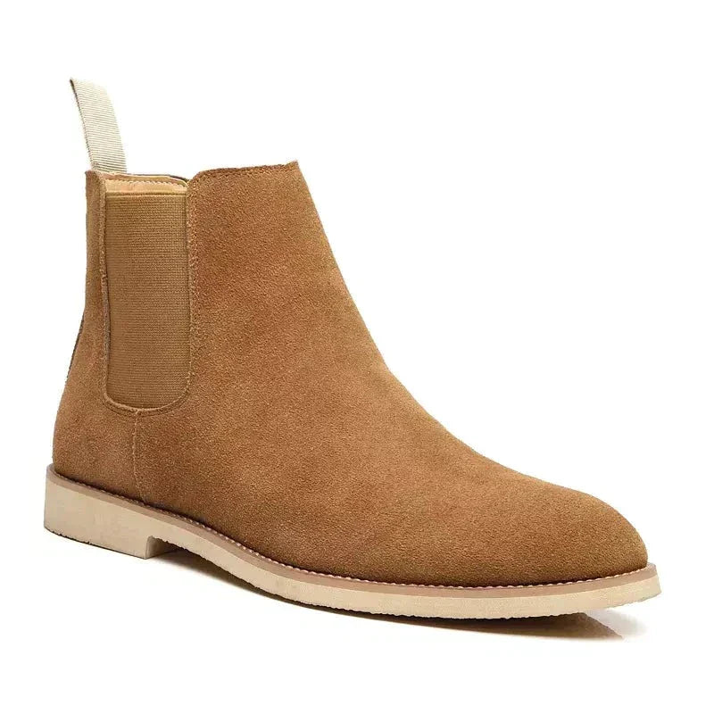 Bottines Chelsea classiques aspect suédé pour homme | Longueur cheville