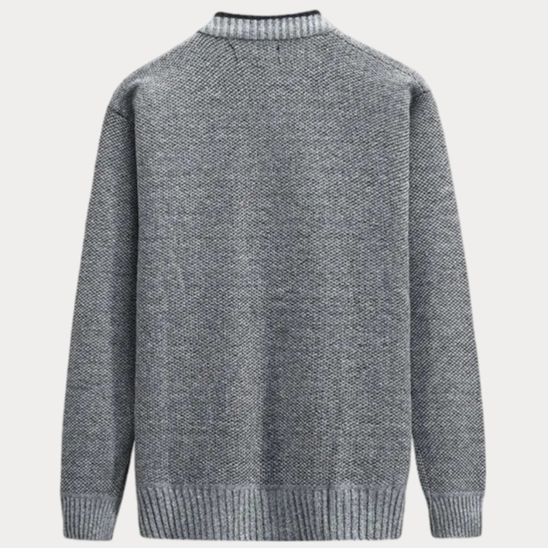 Cárdigan de punto con cuello en V y bolsillos delanteros para hombre | Invierno