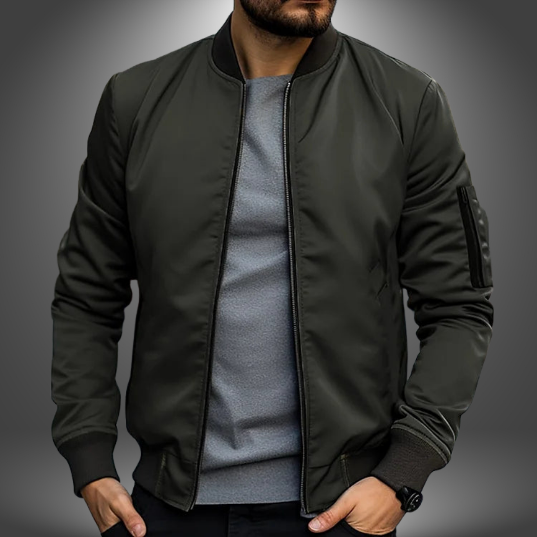 Veste De Transition Zippée Pour Homme | Poignets Côtelés
