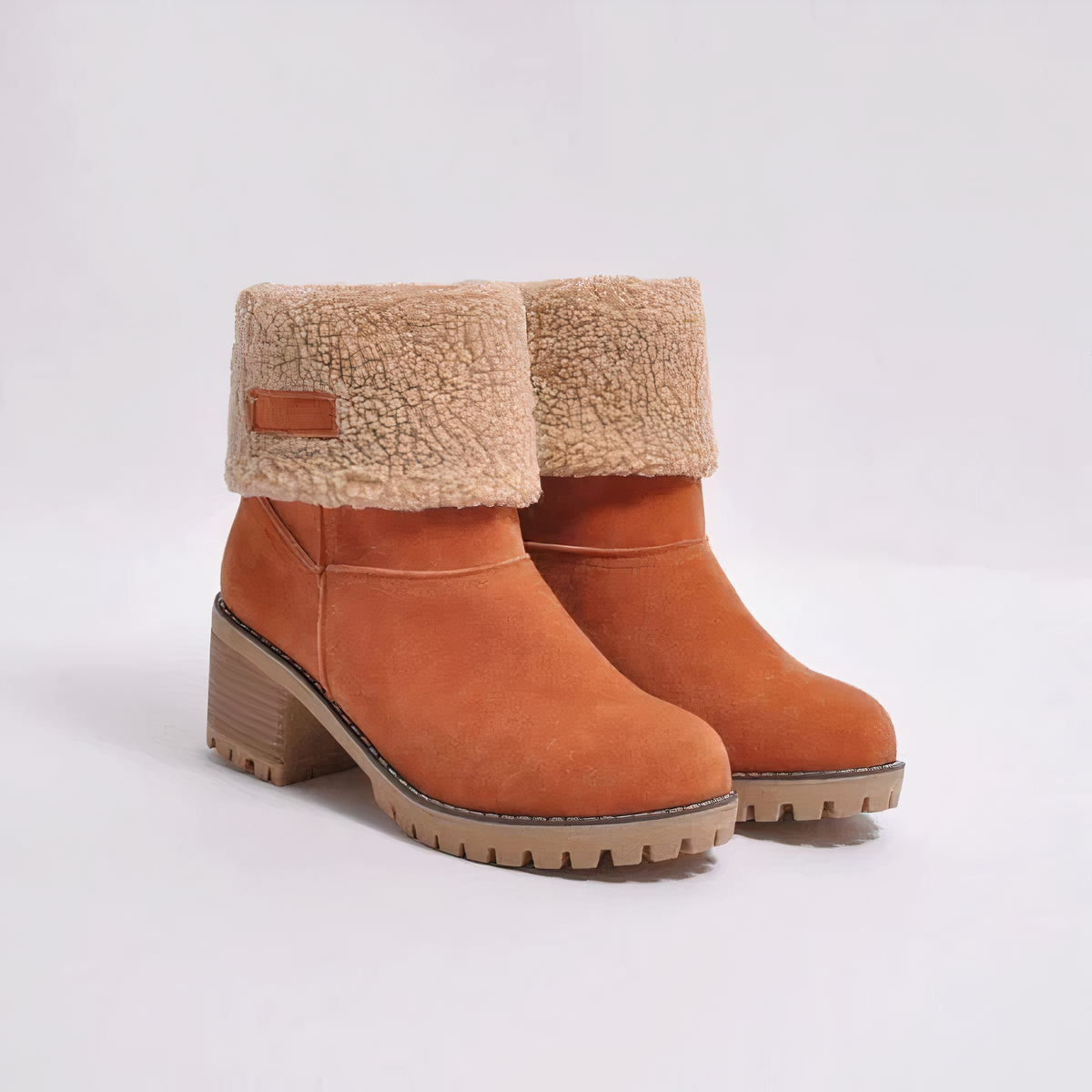 Bottes D'hiver Tendance Pour Femmes Avec Doublure En Fourrure | Talon Bloc