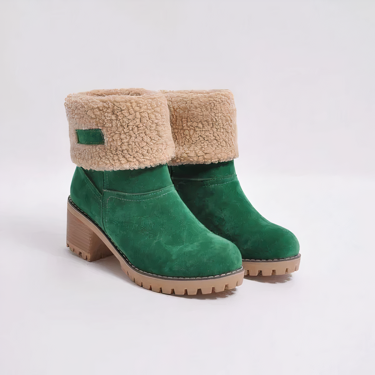Bottes D'hiver Tendance Pour Femmes Avec Doublure En Fourrure | Talon Bloc