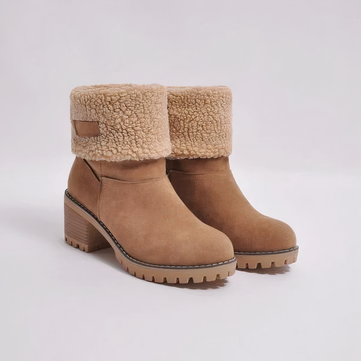 Bottes D'hiver Tendance Pour Femmes Avec Doublure En Fourrure | Talon Bloc