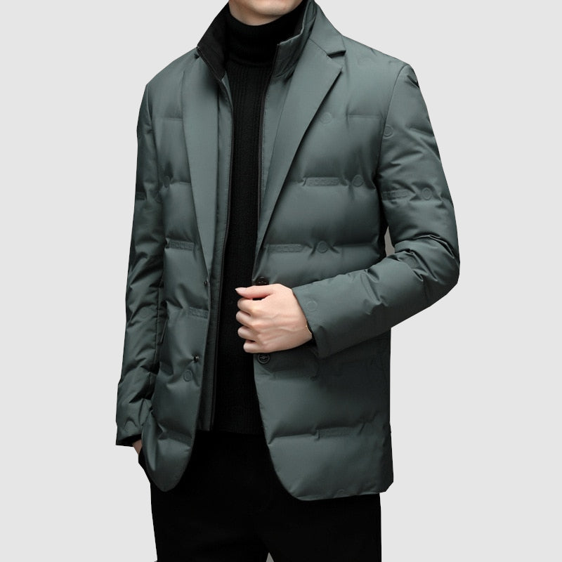 Veste D'hiver Matelassée Pour Homme | Revers Crantés