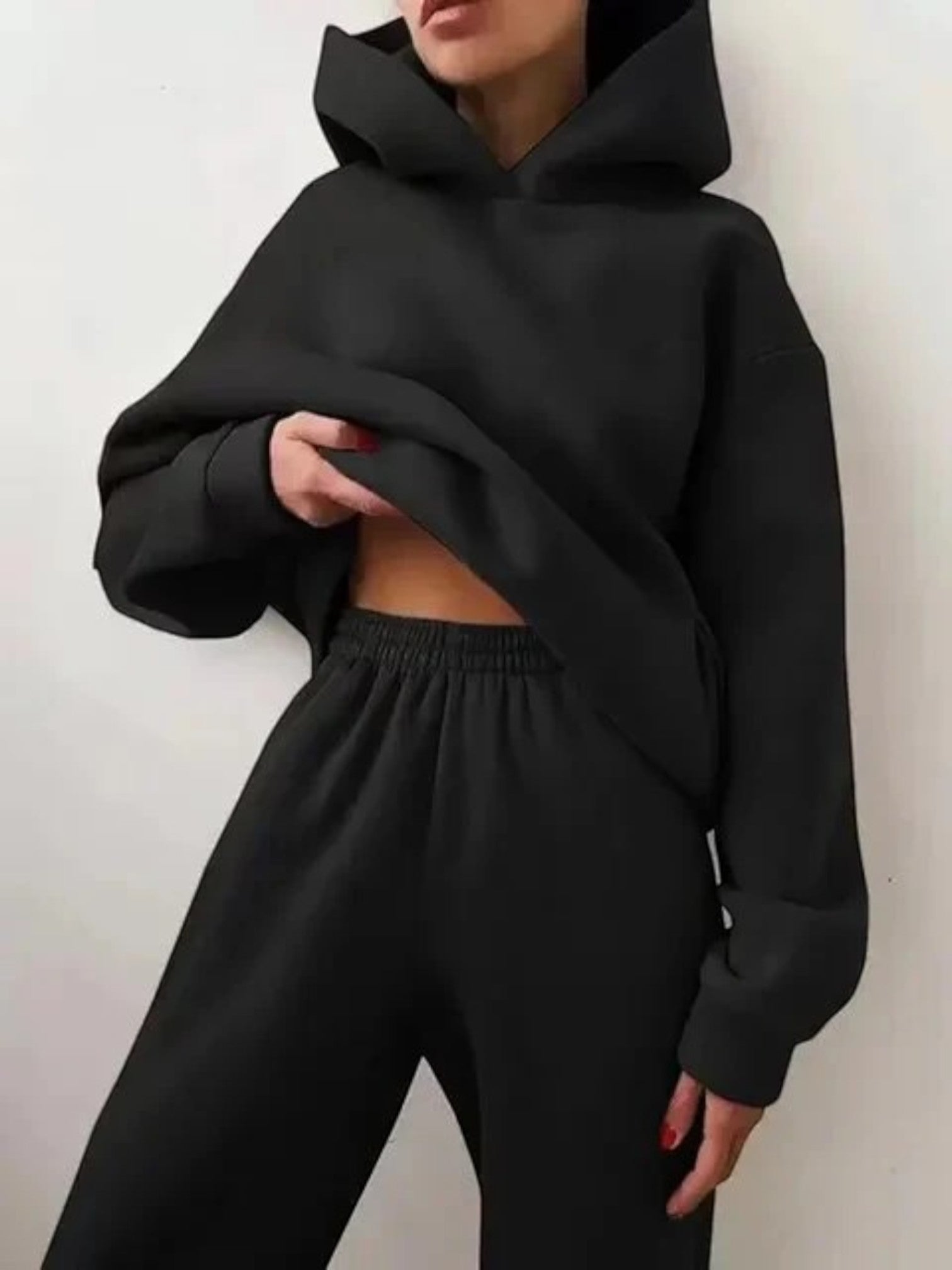 Ensemble Élégant Sweat À Capuche Et Pantalon Pour Femme
