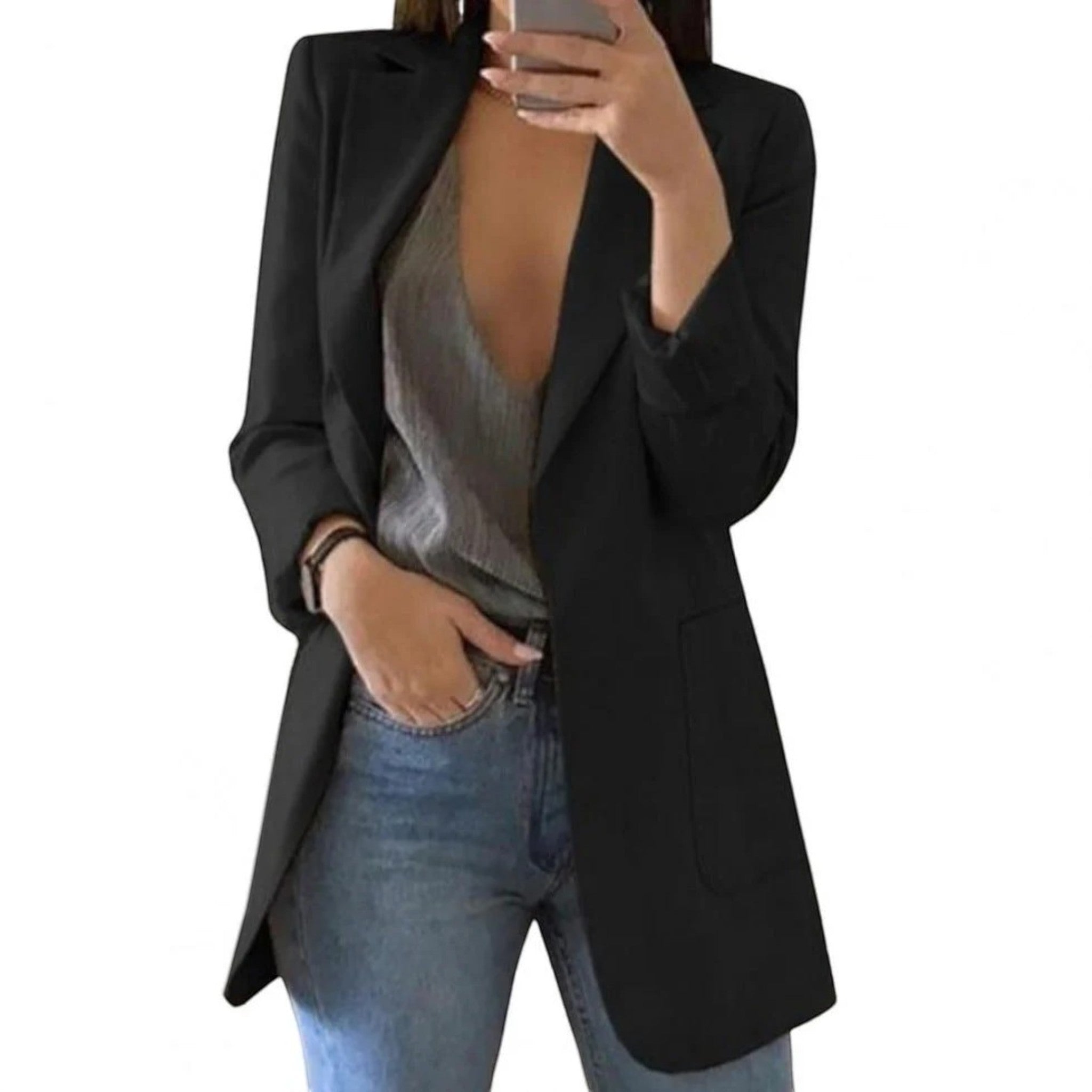 Elisa | Blazer casual de longitud media para mujeres