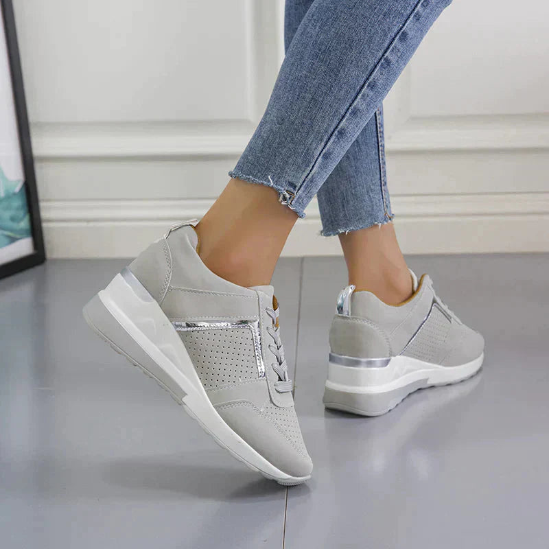 Baskets Compensées À Lacets Pour Femme | Décontractées