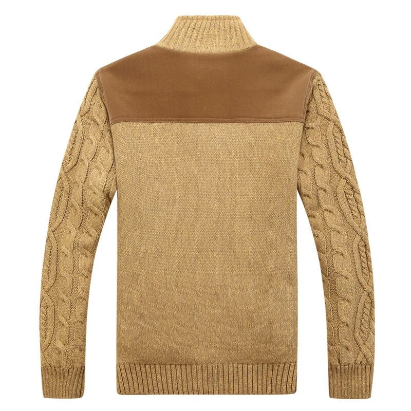 Cardigan En Tricot Avec Doublure En Peluche Pour Homme | Hiver