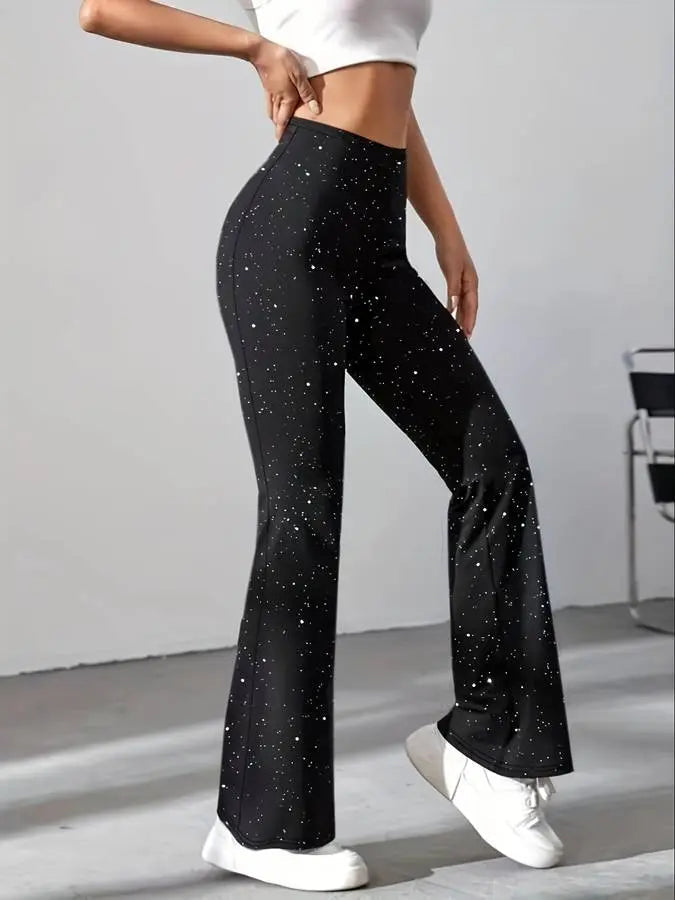Pantalon Large Scintillant Pour Femme | Décontracté