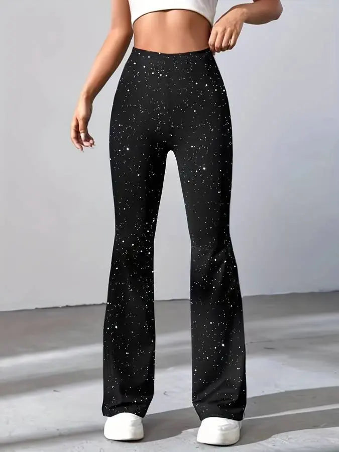 Pantalon Large Scintillant Pour Femme | Décontracté