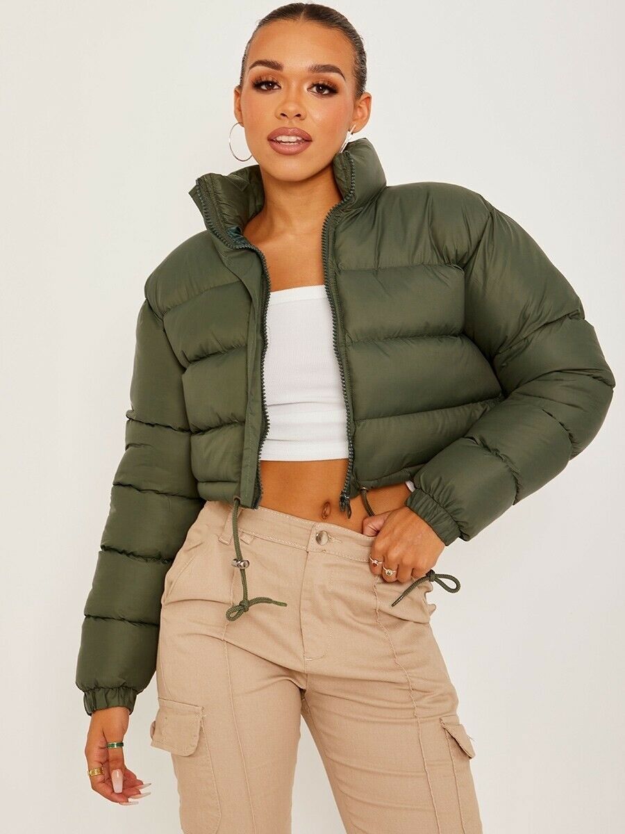 Veste Courte Matelassée Pour Femme | Manches Longues