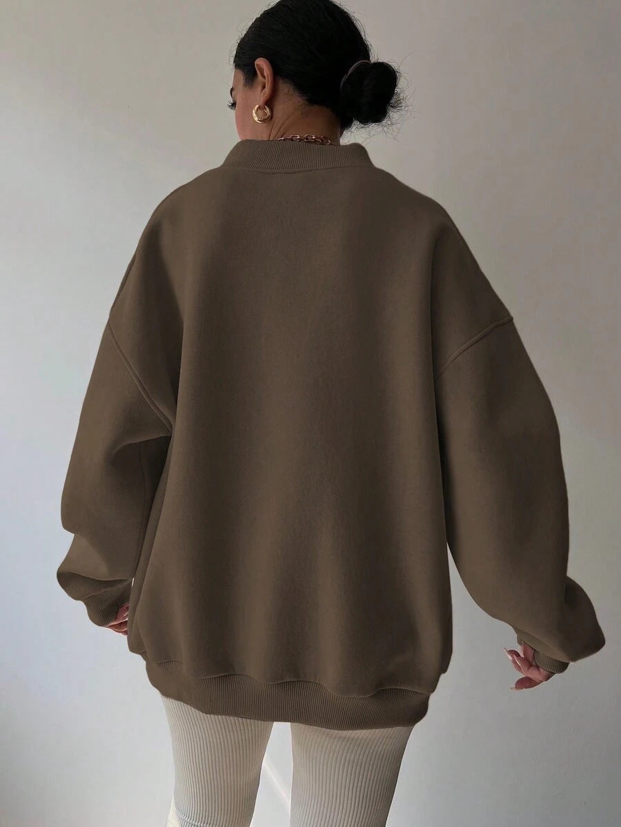 Sweat-shirt Décontracté À Manches Longues Pour Femme | Surdimensionné