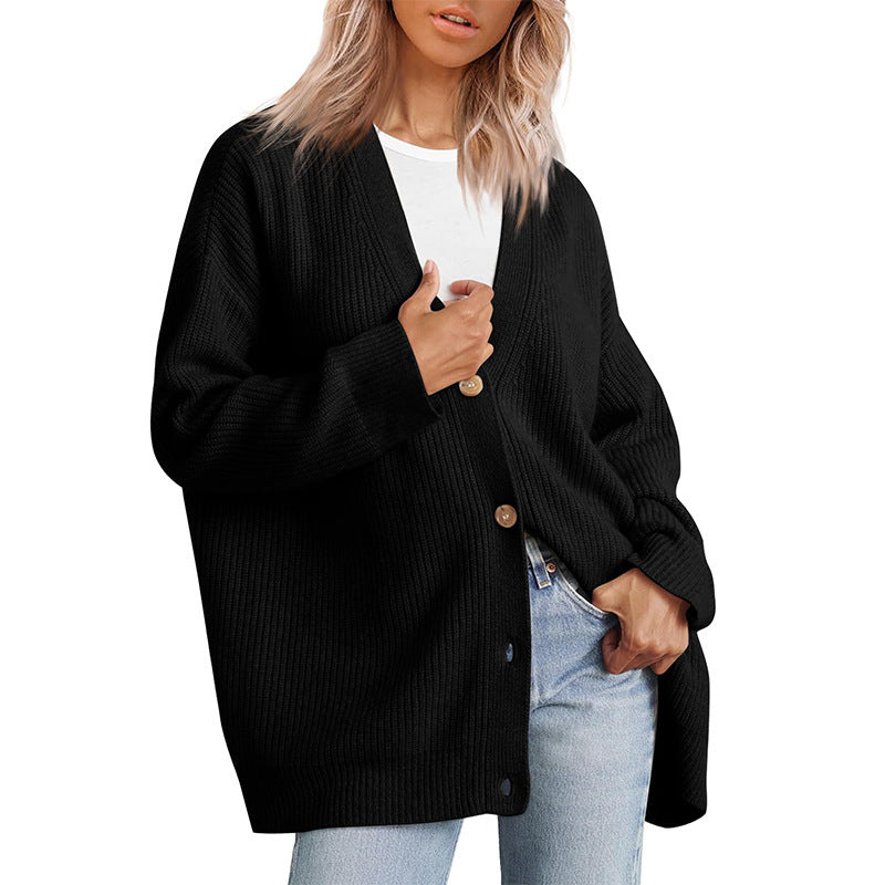 Cardigan Rayé À Col En V Pour Femme | Oversize