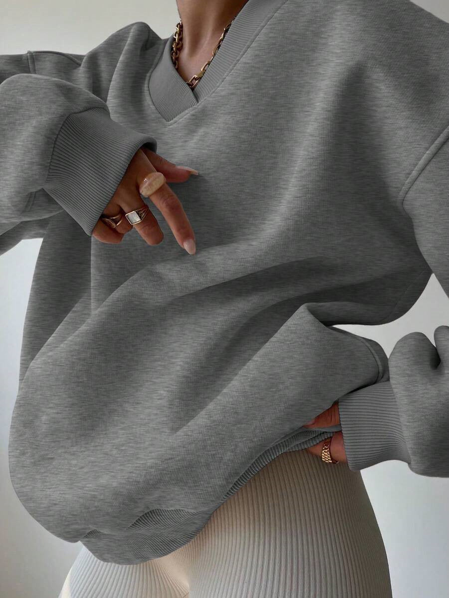 Sweat-shirt Décontracté À Manches Longues Pour Femme | Surdimensionné